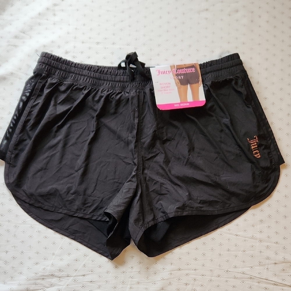 Juicy Couture Black Woven  Women's Shorts sz M